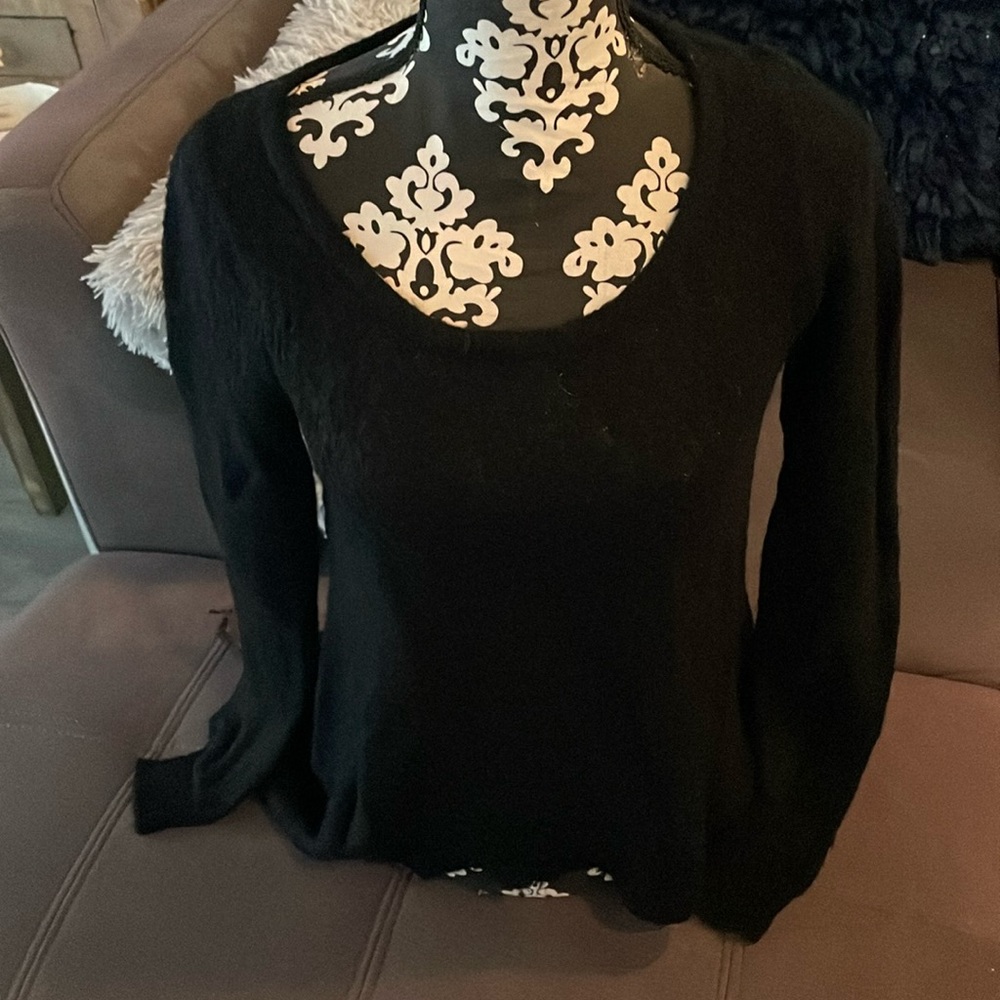 BCBGMAXAZRIA Black 40%Mohair / 30%Wool Sweater Size Small